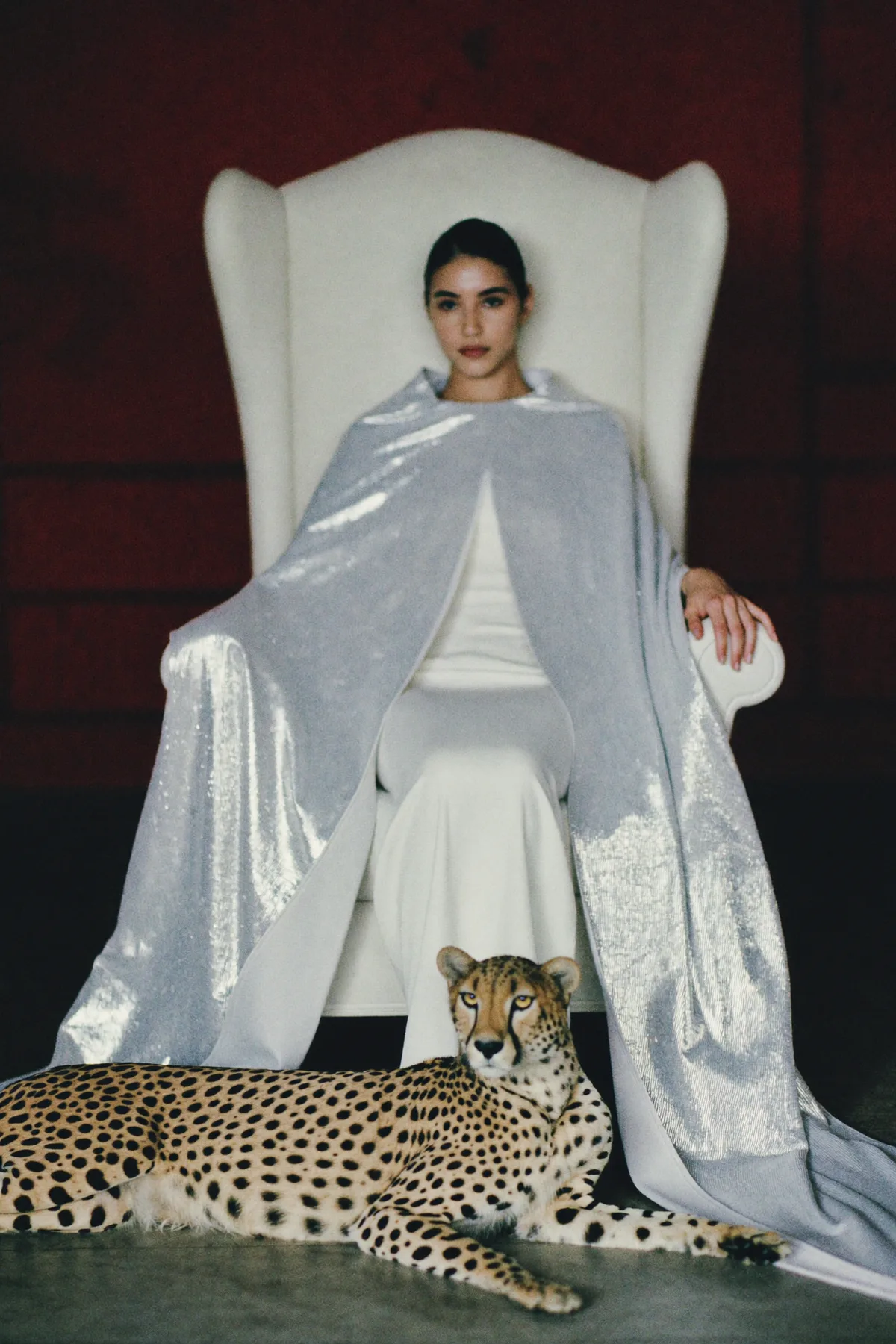 Fashion — Throne, and the Leopard at Her Feet